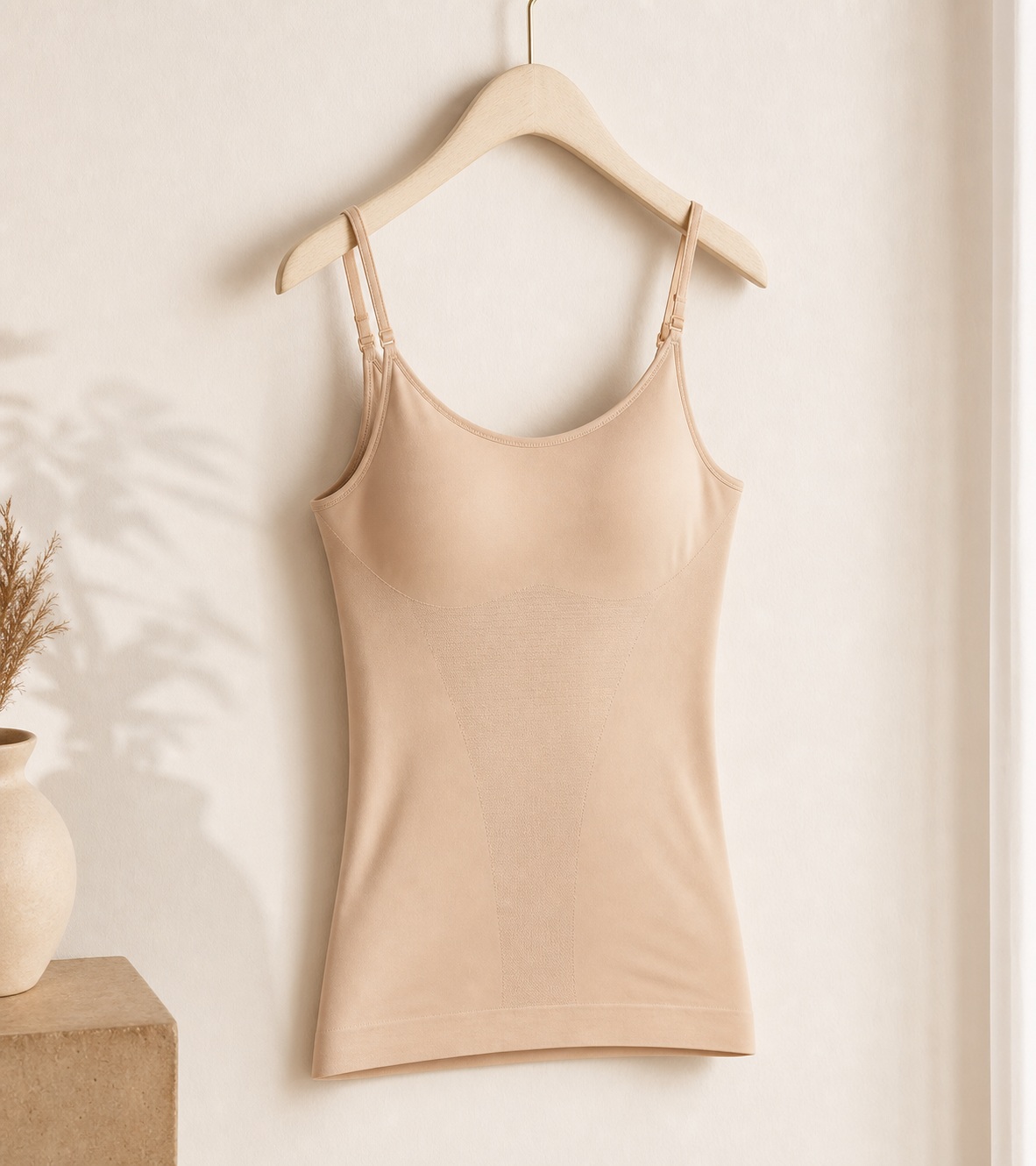 Shaping cami top on hanger